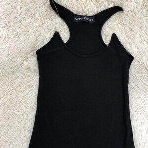 Y Project Invisible Strap Tank  black